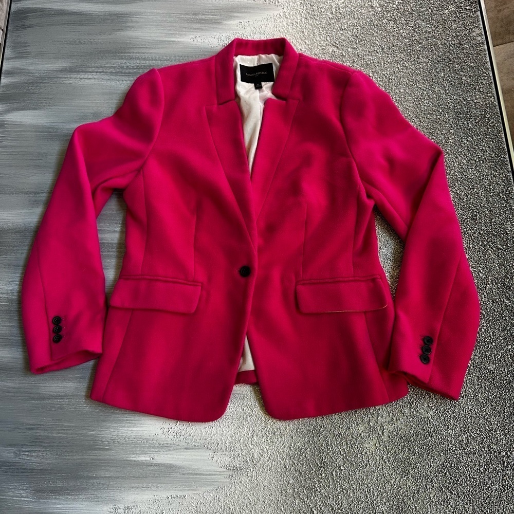 Banana Republic Bold Pink Blazer